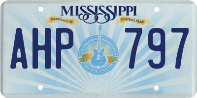 MS license plate AHP797