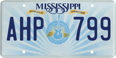MS license plate AHP799