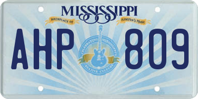 MS license plate AHP809