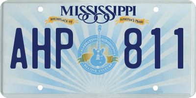MS license plate AHP811
