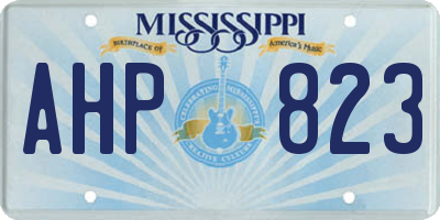 MS license plate AHP823