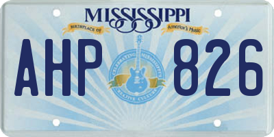 MS license plate AHP826