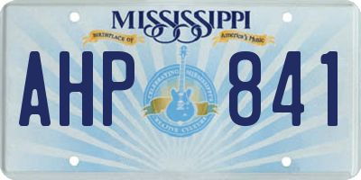 MS license plate AHP841