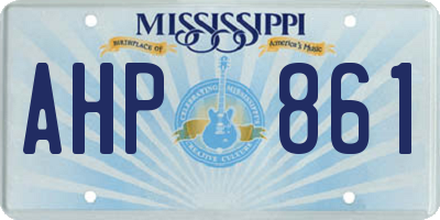 MS license plate AHP861