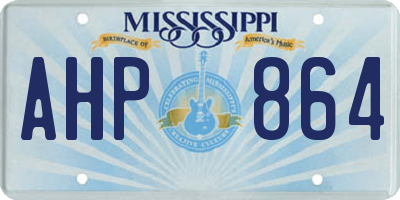 MS license plate AHP864