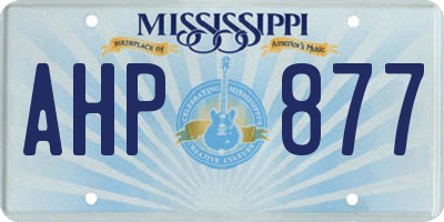 MS license plate AHP877