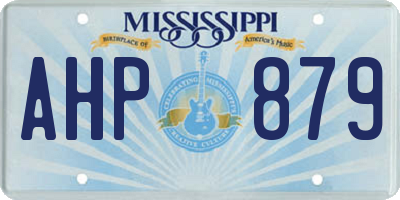 MS license plate AHP879