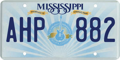 MS license plate AHP882