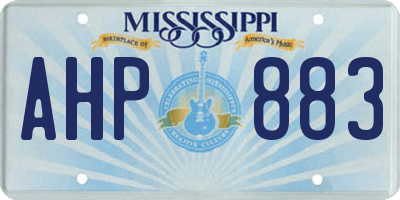 MS license plate AHP883