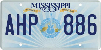 MS license plate AHP886