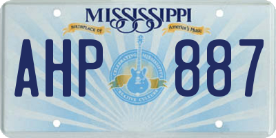 MS license plate AHP887