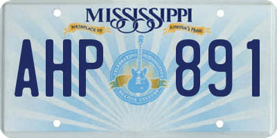 MS license plate AHP891