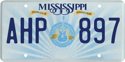 MS license plate AHP897