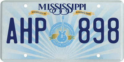MS license plate AHP898