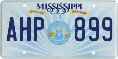 MS license plate AHP899