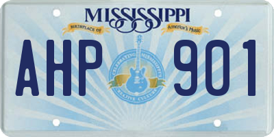 MS license plate AHP901