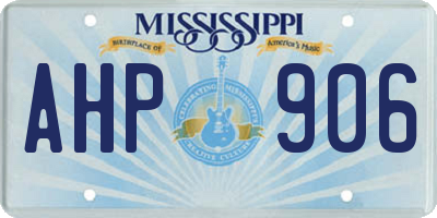 MS license plate AHP906