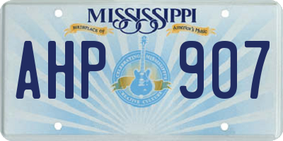 MS license plate AHP907