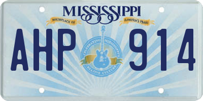 MS license plate AHP914