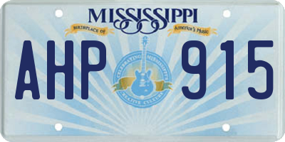 MS license plate AHP915