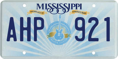 MS license plate AHP921