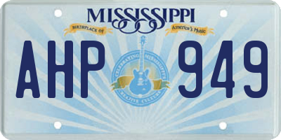MS license plate AHP949