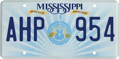 MS license plate AHP954