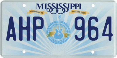 MS license plate AHP964