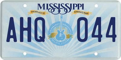 MS license plate AHQ044