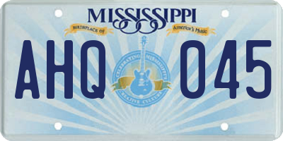 MS license plate AHQ045