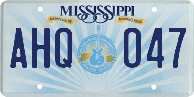 MS license plate AHQ047