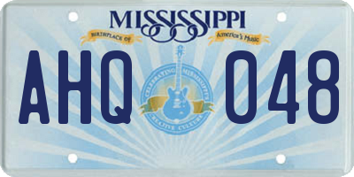 MS license plate AHQ048