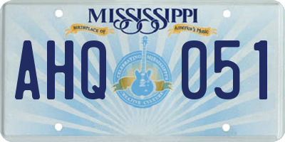 MS license plate AHQ051