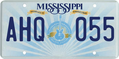 MS license plate AHQ055