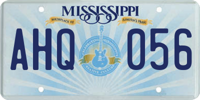 MS license plate AHQ056