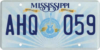 MS license plate AHQ059