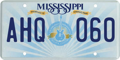 MS license plate AHQ060