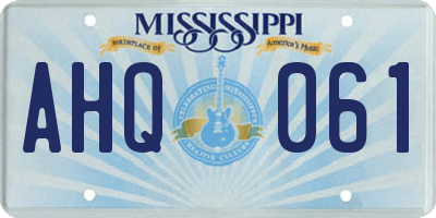 MS license plate AHQ061