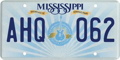 MS license plate AHQ062