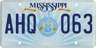 MS license plate AHQ063