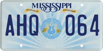 MS license plate AHQ064