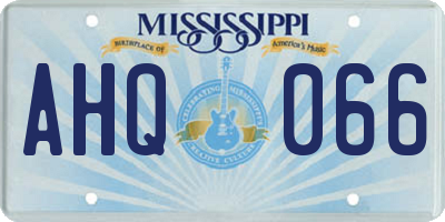 MS license plate AHQ066
