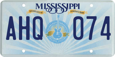 MS license plate AHQ074