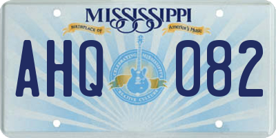 MS license plate AHQ082