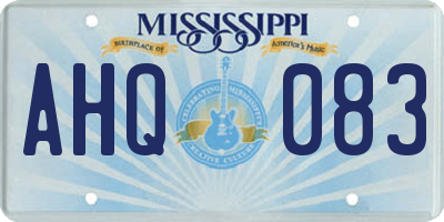 MS license plate AHQ083