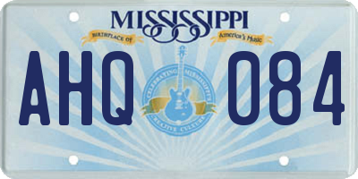 MS license plate AHQ084