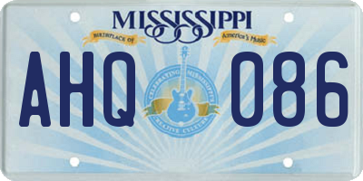 MS license plate AHQ086