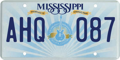 MS license plate AHQ087