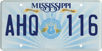 MS license plate AHQ116