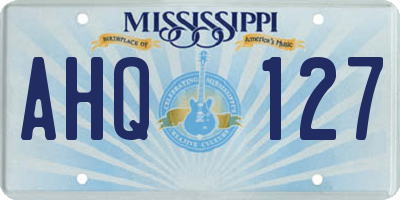 MS license plate AHQ127